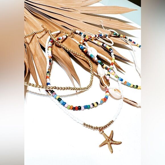 Boho beaded necklace set N421 - Picture 4 of 4